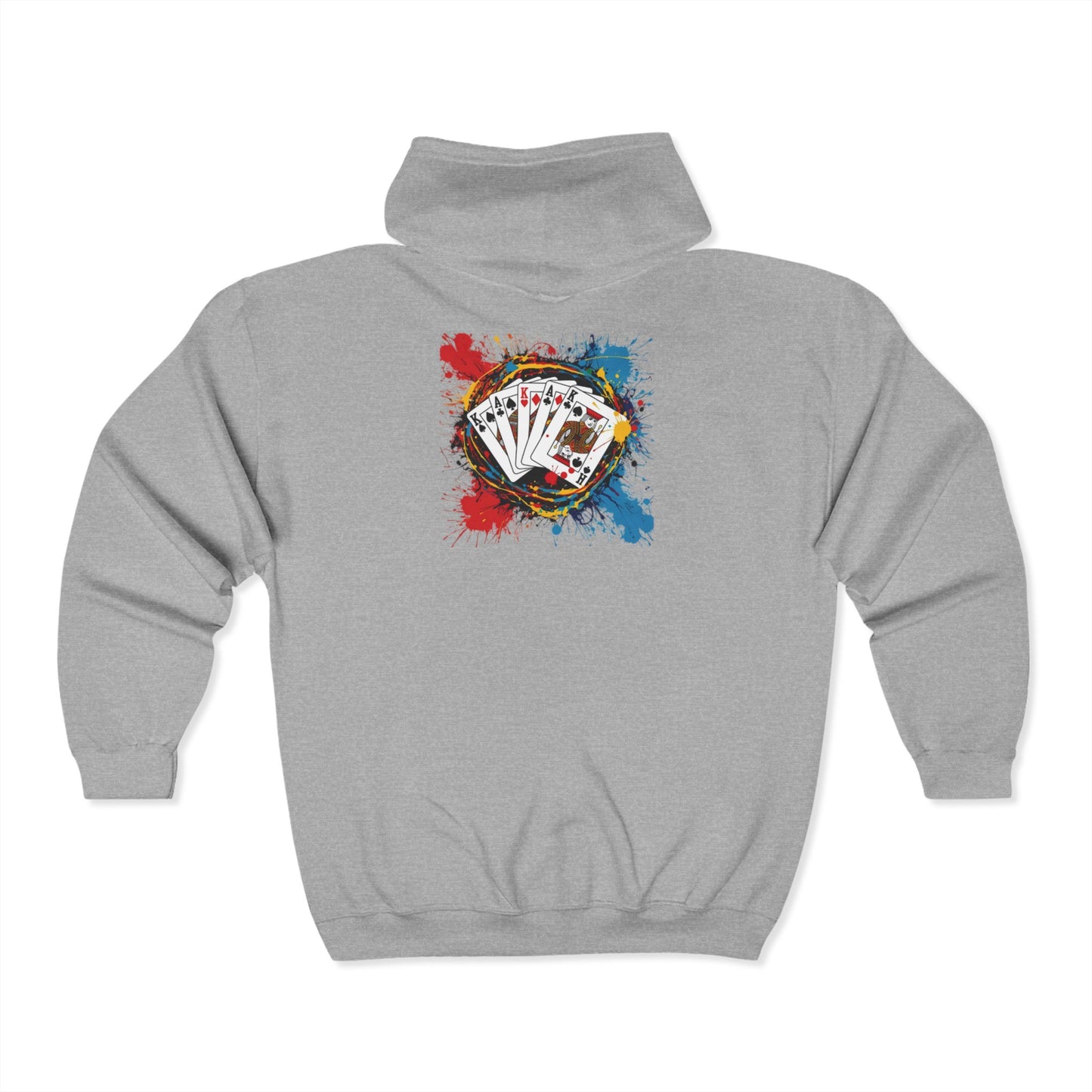 Unisex Full Zip Hoodie  ACES UP Design