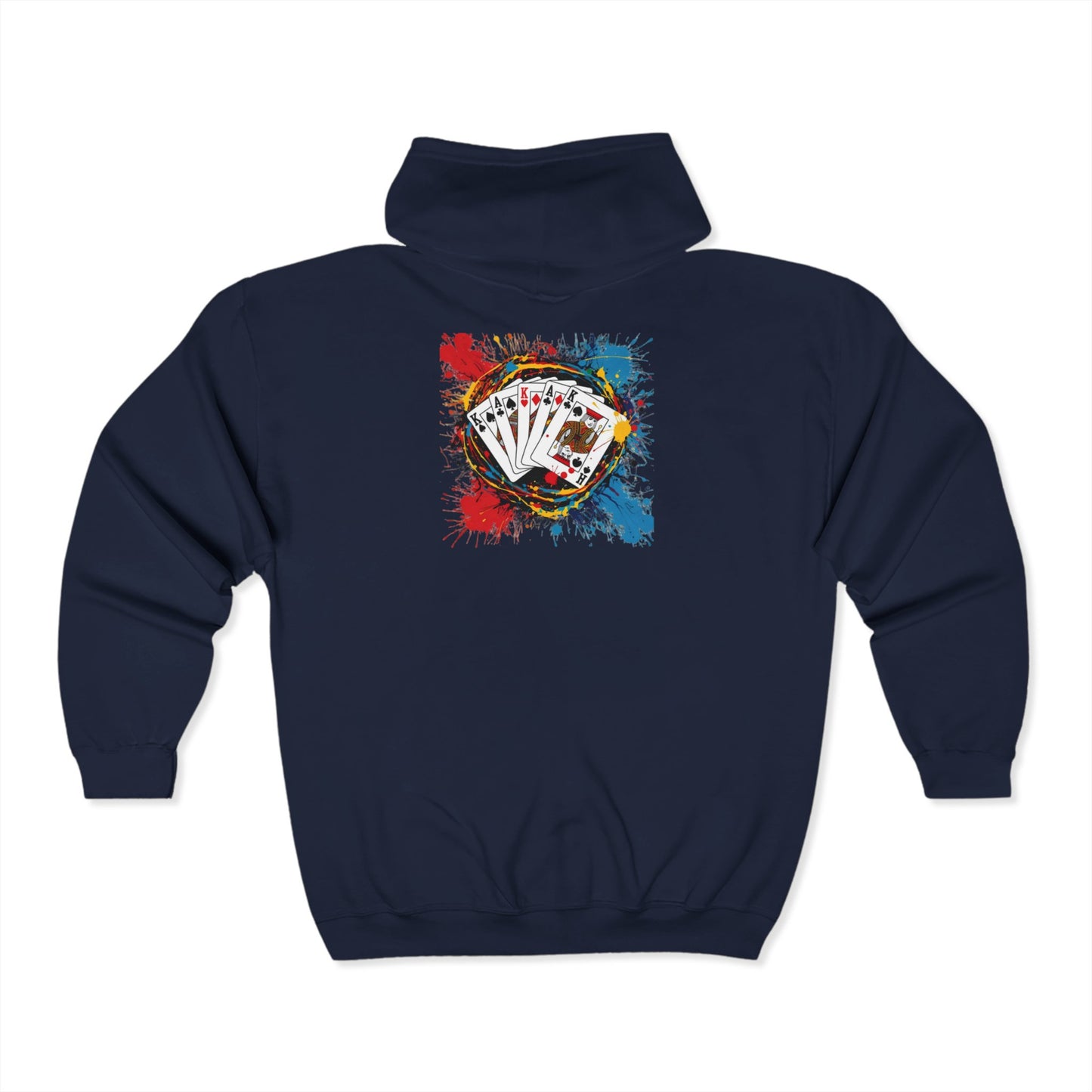 Unisex Full Zip Hoodie  ACES UP Design